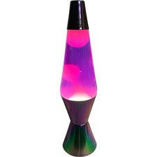 14" Motion  Glitter Lava Lamp Model 2404 E65440 Purple Blue Tested Working
