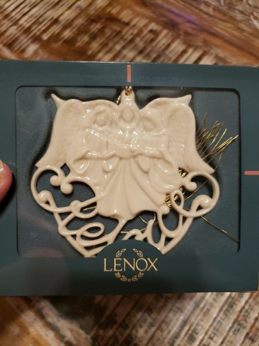 Lenox Rejoice Angel Trio Porcelain Ornament with Box