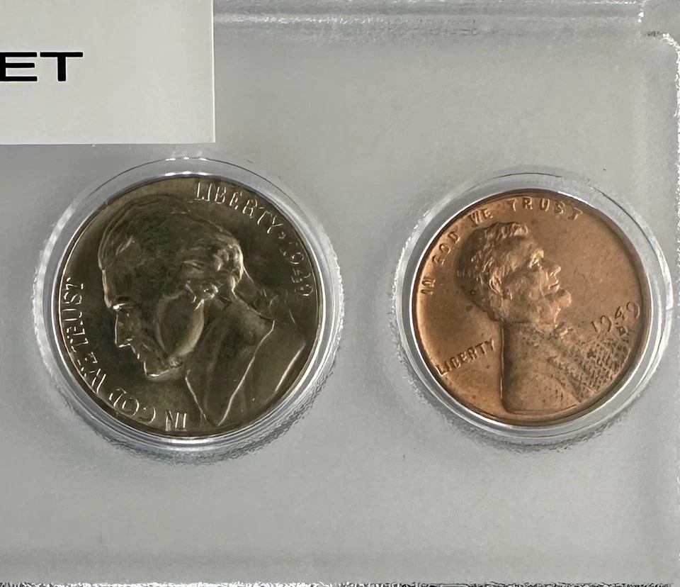 1949-D Mint 5-Coin Year Set – AU/BU – 90% Silver – Denver Mint Set #3 - Image 3 of 4