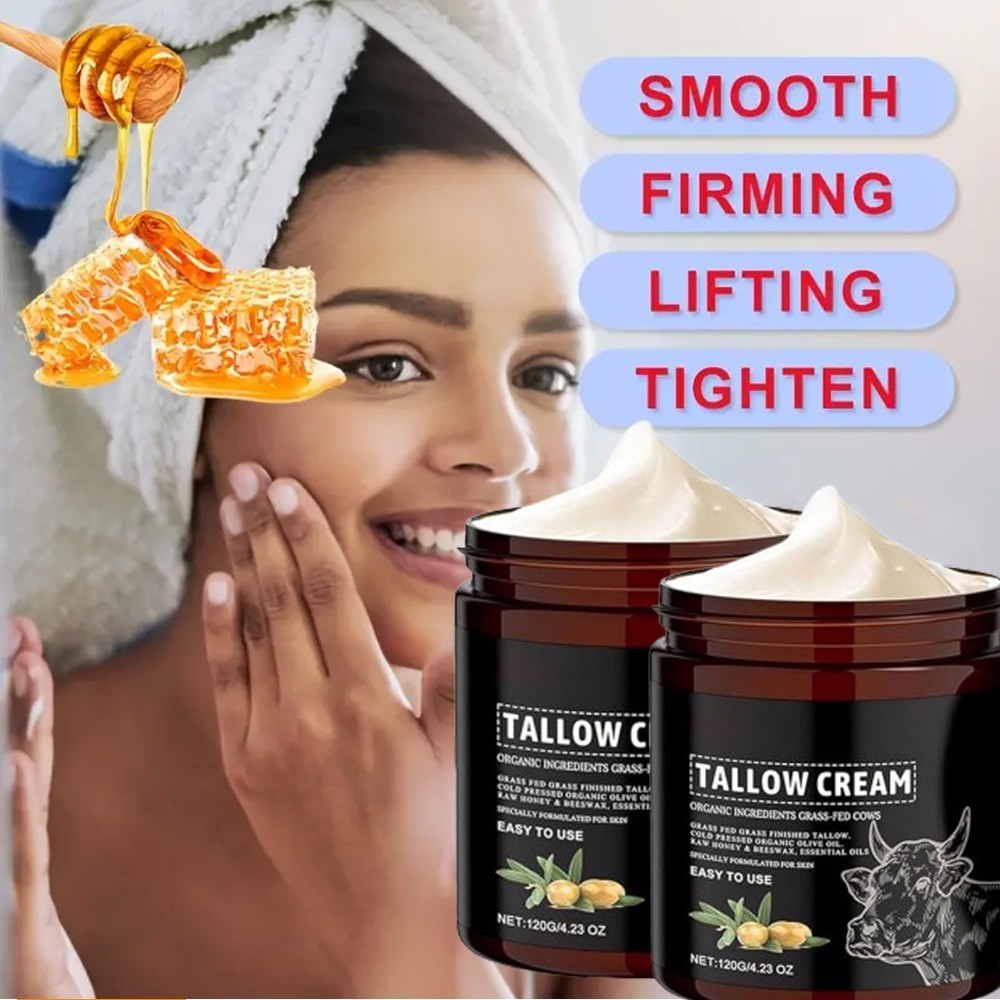 Whipped Tallow Honey Balm Anti Aging Cream 4 fl oz Pack of 2