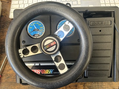 CBS ColecoVision Videospielsystem und Lenkrad (Modul 2) mit Spielen