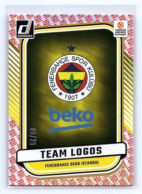 Fenerbahce Beko 2024-25 Donruss EuroLeague Team Logo 25th Anniversary /25