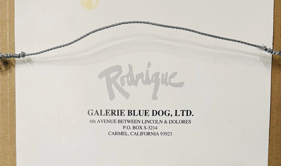 Blue Dog by George Rodrigue Professionally Framed Serigraph Carmel 1 Series RARE - Image 2 of 3