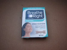 BREATHE RIGHT MENTHOL 10 SM/MED TAN STRIPS RARE DISCONTINUED SOME PKG DAMAGE