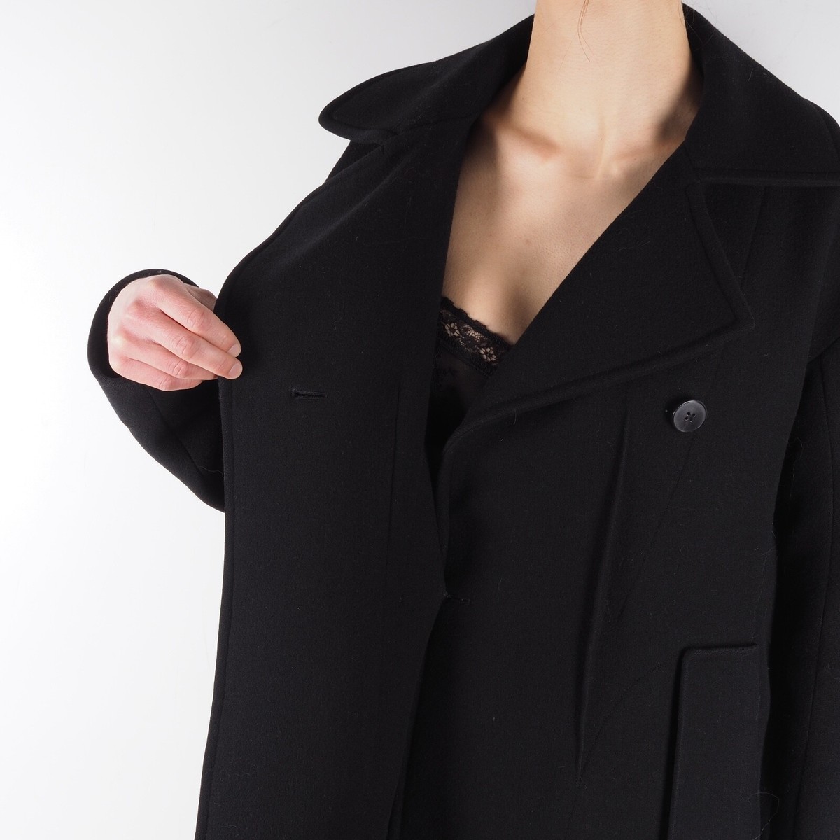 ジャケット 25AW JIL SANDER Wool jacket LADIES black Jil Sander Wool Short Button Up Jacket in Black | Santa Fe