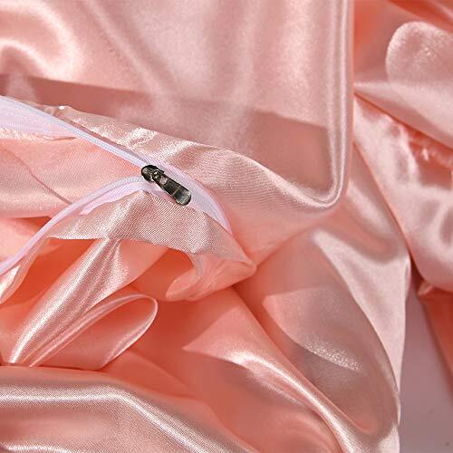 Hotel Duvet Cover Silk Like Satin Bedding Set Summer Reversible Queen
