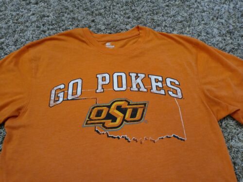 OSU Oklahoma State Cowboys Go Pokes Mens T Shirt Size M Orange Short Sleeve - 第 1/6 張圖片