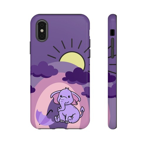 Lila Baby Elefant Regenbogen robuste Handyhülle für iPhone, Samsung Galaxy, Pixel - Bild 116 von 285