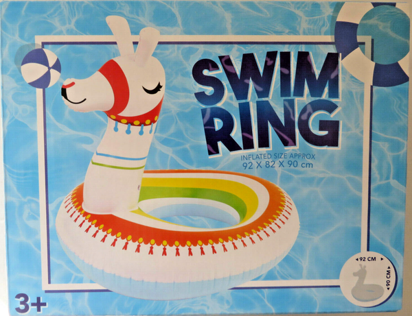 Neu ° Lustiger Schwimmring Lama 92X82X90Cm Schwimmreifen Kinder 3+ Badespass Neu-image