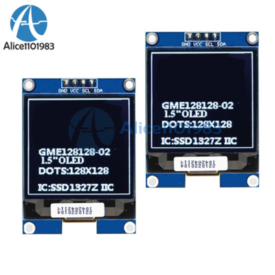 2PCS 1.5 Inch 128*128 OLED Shield Screen Display Module for Arduino Raspberry Pi