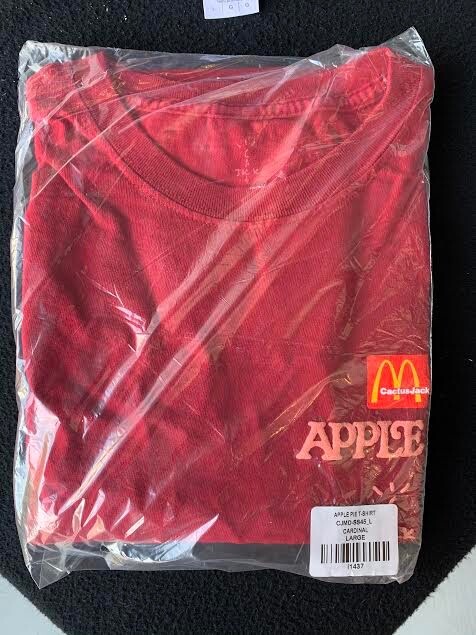 DEADSTOCK Travis Scott x Mc Donalds Apple Pie T-Shirt Mens