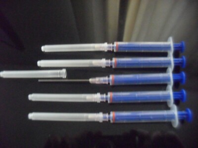 5 x Spritze 2 ml Dosierspritze mit Stumpfkanüle ( ohne Einschub ) Feindosierung