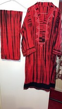 Summer  lawn two piece suit with mirrored work. Size S/M tie n dye 