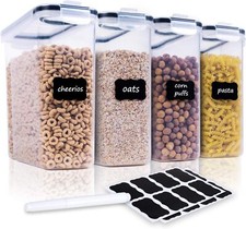 Cereal Containers Storage Set - 4 Piece Airtight Large Food Storage 135.2oz 
