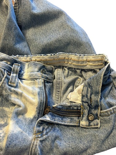Vintage Lee Denim Blue Jeans Youth 7 Regular Acid Wash Distressed - Picture 8 of 11