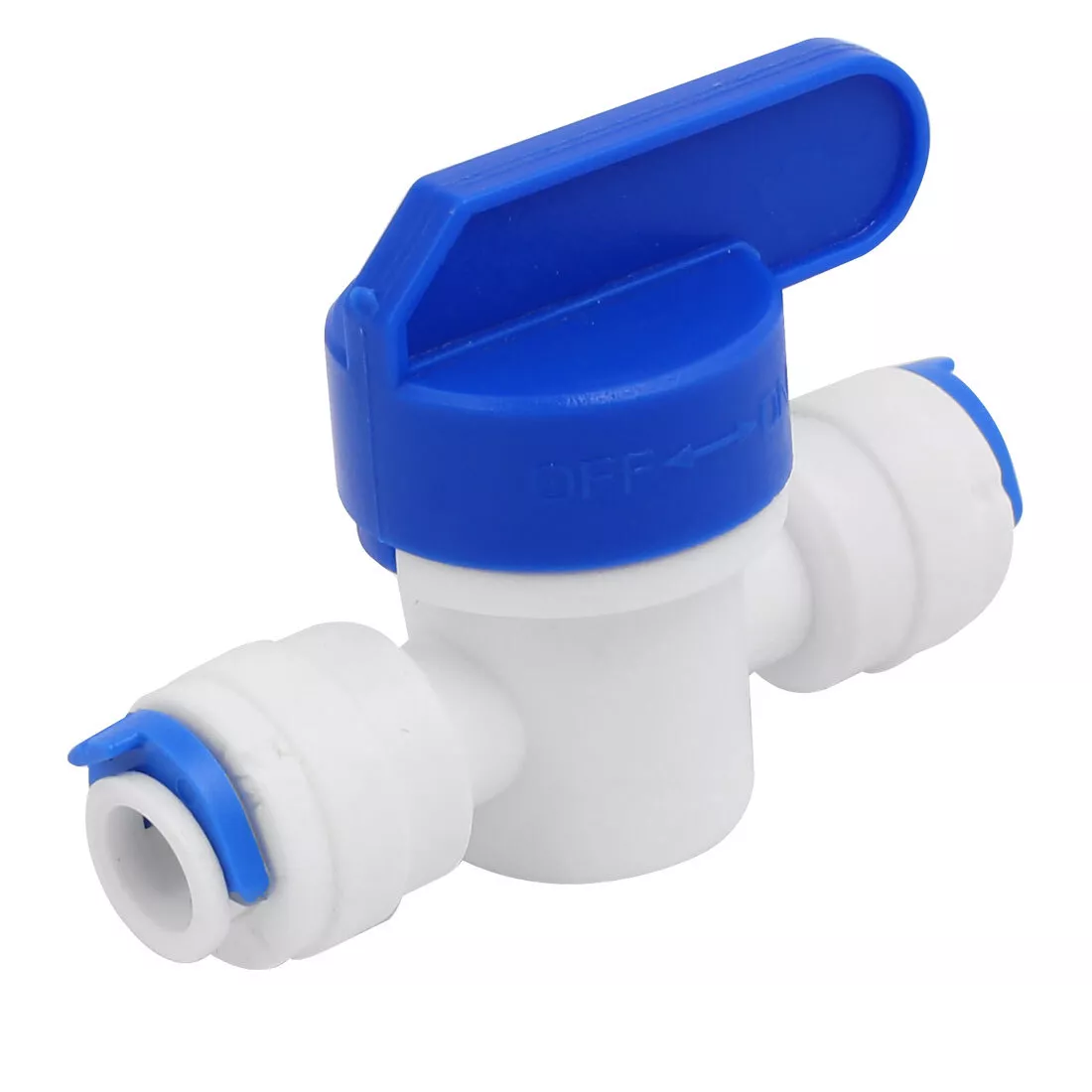 10mm OD Dual Ways Rotary Lever Plastic Water Pipe Fittings Ball Valve