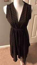 Womens Vera Wang Simply Vera Sleeveless Summer Dress Sz S Tie Waist