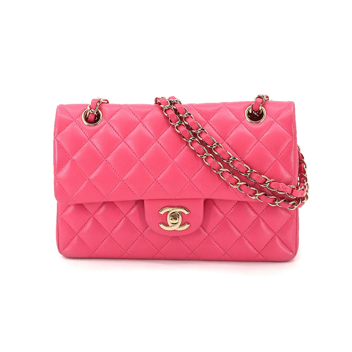 chanel matelasse chain bag red