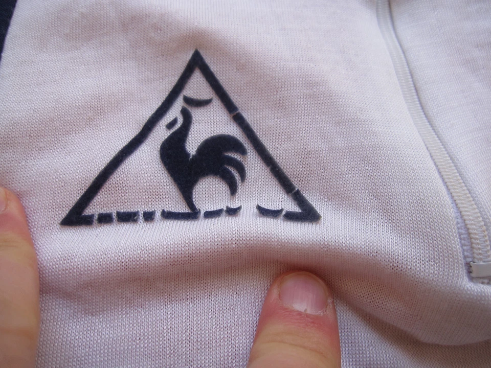 Maillot Cycliste Le Coq Sportif Acrylique 70'S Blanc vintage Manche courte - XL - Photo 4/4