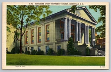 Vintage Postcard SC Greenville Buncombe Street Methodist Church -2548