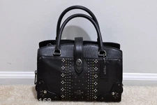 NWT Coach Mercer Satchel 24 in Grain Leather with Bandana Rivets 55634 MSRP $395
