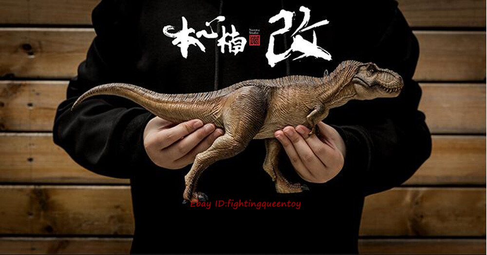 1/35 Tyrannosaurus Rex Figurine Dinosaur PVC Model Brown Color