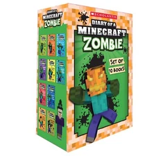 Diary of a Minecraft Zombie Books 1-10 by Zack Zombie Paperback Set