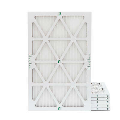 Glasfloss ZL 20x30x1 MERV 10 (FPR 7) Pleated Furnace Air Filters. 6 Pack