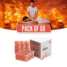Salt Bricks, Himalayan Salt Bricks 8x4x2 Pack of 60 For Spa Sauna Walls