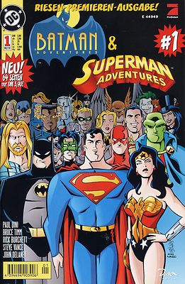 BATMAN & SUPERMAN ADVENTURES (deutsch) #1-8 + Variant DINO-Verlag 1997  in TOP !