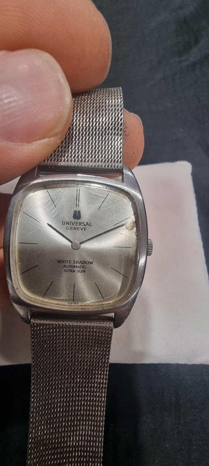 Universal Geneve White Shadow Automatic Ultra Slim 32mm Swiss Made eBay