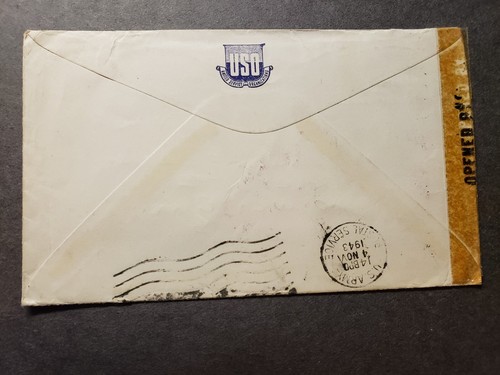 APO 887 LONDON, ENGLAND, UK 1943 Censored WWII Army Cover APO 12453 - Picture 2 of 2