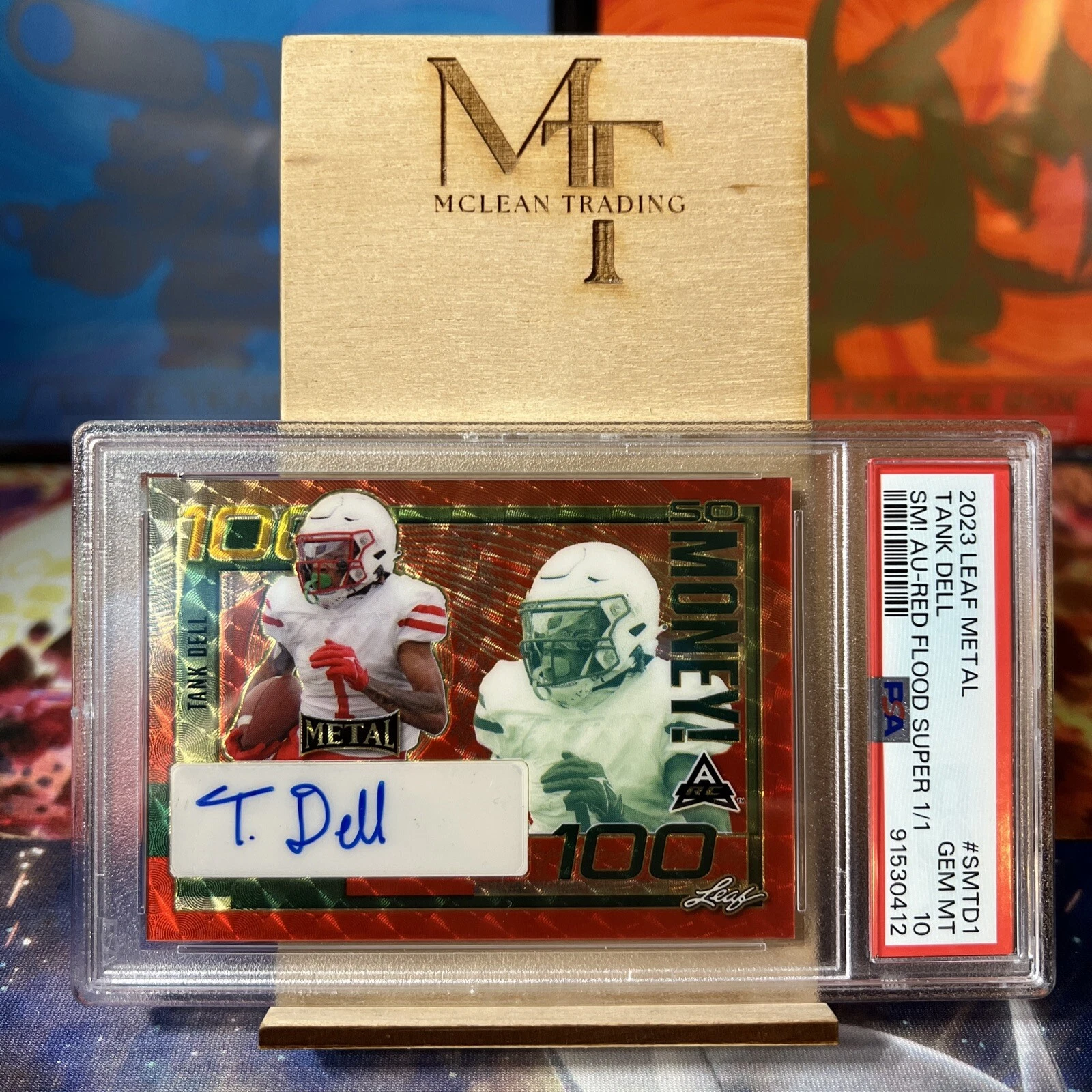Tank Dell Leaf Metal So Money! Autographs #SMTD1 Red Flood Super 1/1