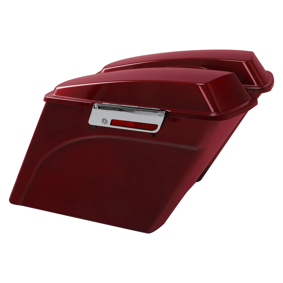 Alforjas duras extendidas extendidas de 5" para Harley Touring Road King Glide 1993-13 Foto 4 de 4