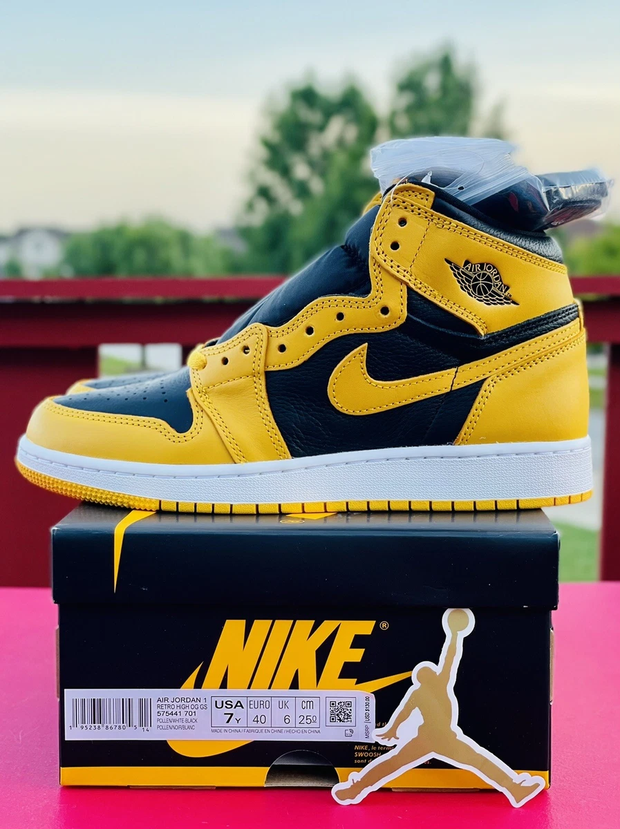 Nike Air Jordan 1 High Pollen Size 7Y / Women 8.5 Dunk Yellow Taxi Max Zoom  3 4