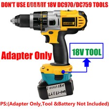 1x Adapter for Makita 18V BL1830 Battery To Power for Dewalt 18V Ni-CD Tools