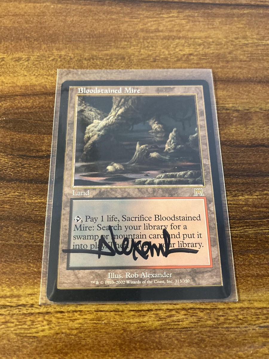 MTG✨Artist Signed BLOODSTAINED MIRE✨Onslaught MINT Rare