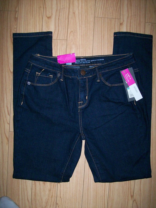 NWT Mossimo Curvy Fit Skinny Stretch Denim Jeans Dark Wash Inseam 29" Size 2