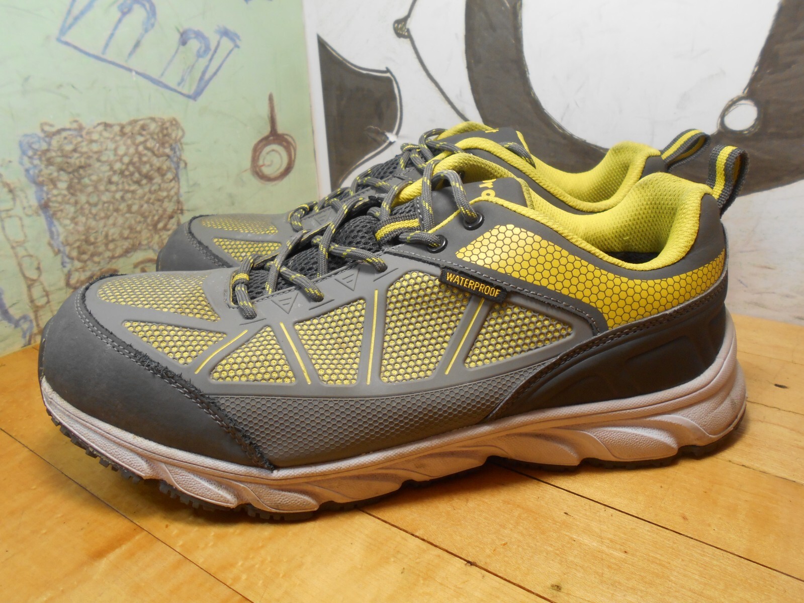 PANTOFOLA D’ORO Sneakers Propet grigie e gialle impermeabili antiscivolo punta di sicurezza uomo 11 5 EEE