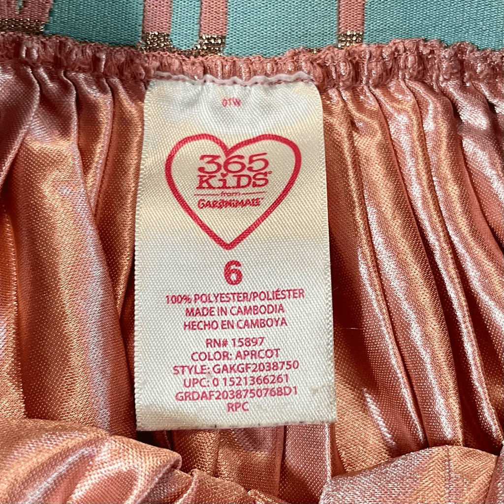 Girls Skirt Bundle 365 Kids Pink Shimmery Skirt, Under Armour Black Skort 6, 6X image 5