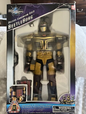 Saban's Deluxe Chromium Gold BeetleBorg Figure 12 Inch Metallix In Original Box
