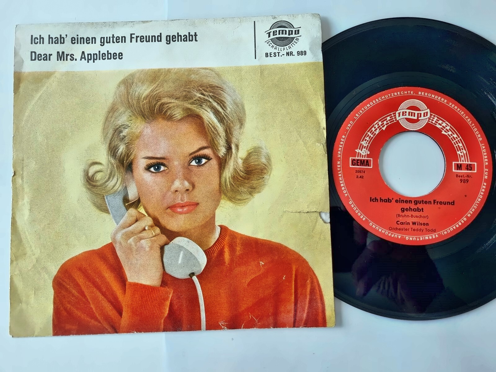 Carin Wilson/ Bobby Stern - Dear Mrs. Applebee 7'' Vinyl Germany