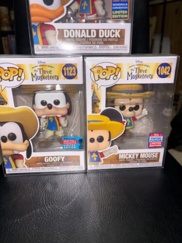 Funko POP! Goofy Mickey Mouse Pato Donald Disney 3 Tres Moscateers Nuevo en Caja - Imagen 2 de 2