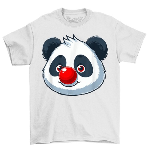 Happy Panda Red Nose Novelty Funny T-Shirt Adults & Kids Comedy Tee Shirt - Picture 5 of 16