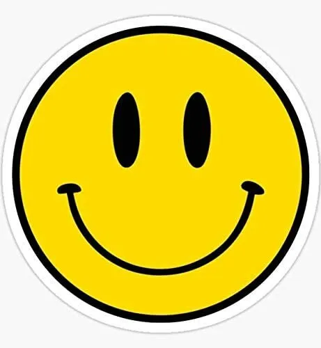Smiley Face Sticker - Sticker Graphic - Auto, Wall, Laptop, Cell, Truck  Sticker