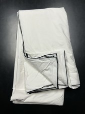 Restoration Hardware Italian Tipped Satin Stitch Duvet Black White King Size
