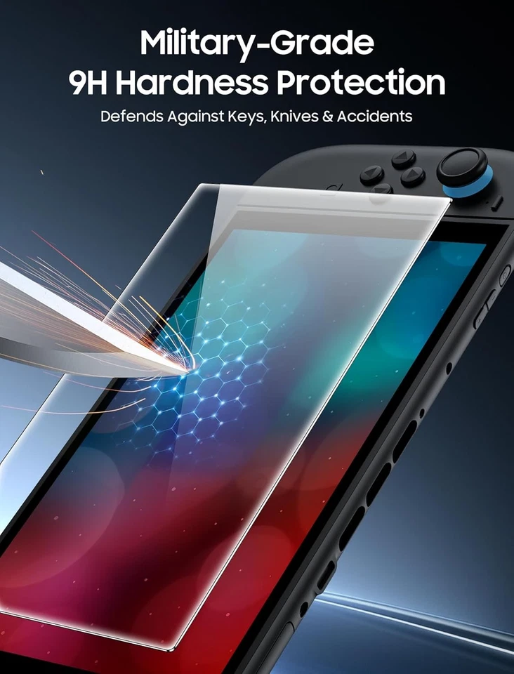 4-Pack Tempered Glass Screen Protector for Nintendo Switch 2, Ultra HD Hardness - Image 3 of 4