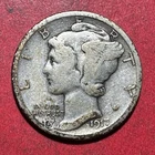 1917S US Mercury SILVER Dime "San Francisco" Mint! FINE! Old US Coin!