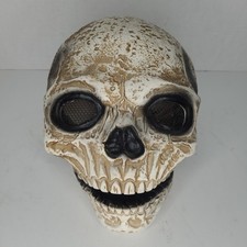 Skeleton Skull Latex Mask with Moving Jaw Halloween Theater Cosplay Adult Size