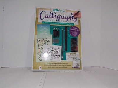 ArtMaker Calligraphy Masterclass 3-Nib Starter Kit with Book & Pad   New
